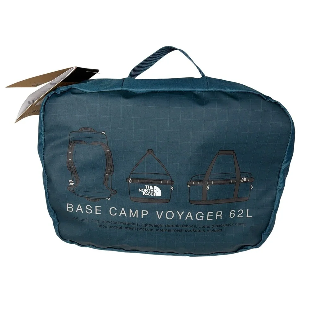 The North Face Base Camp Voyager 62L Duffel Backpack Space Anthracite NWT $155